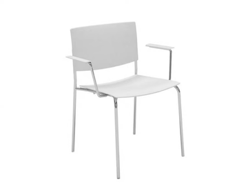 SIT SO1202 - Stackable open back technopolymer chair with armrests by Andreu World - view 2